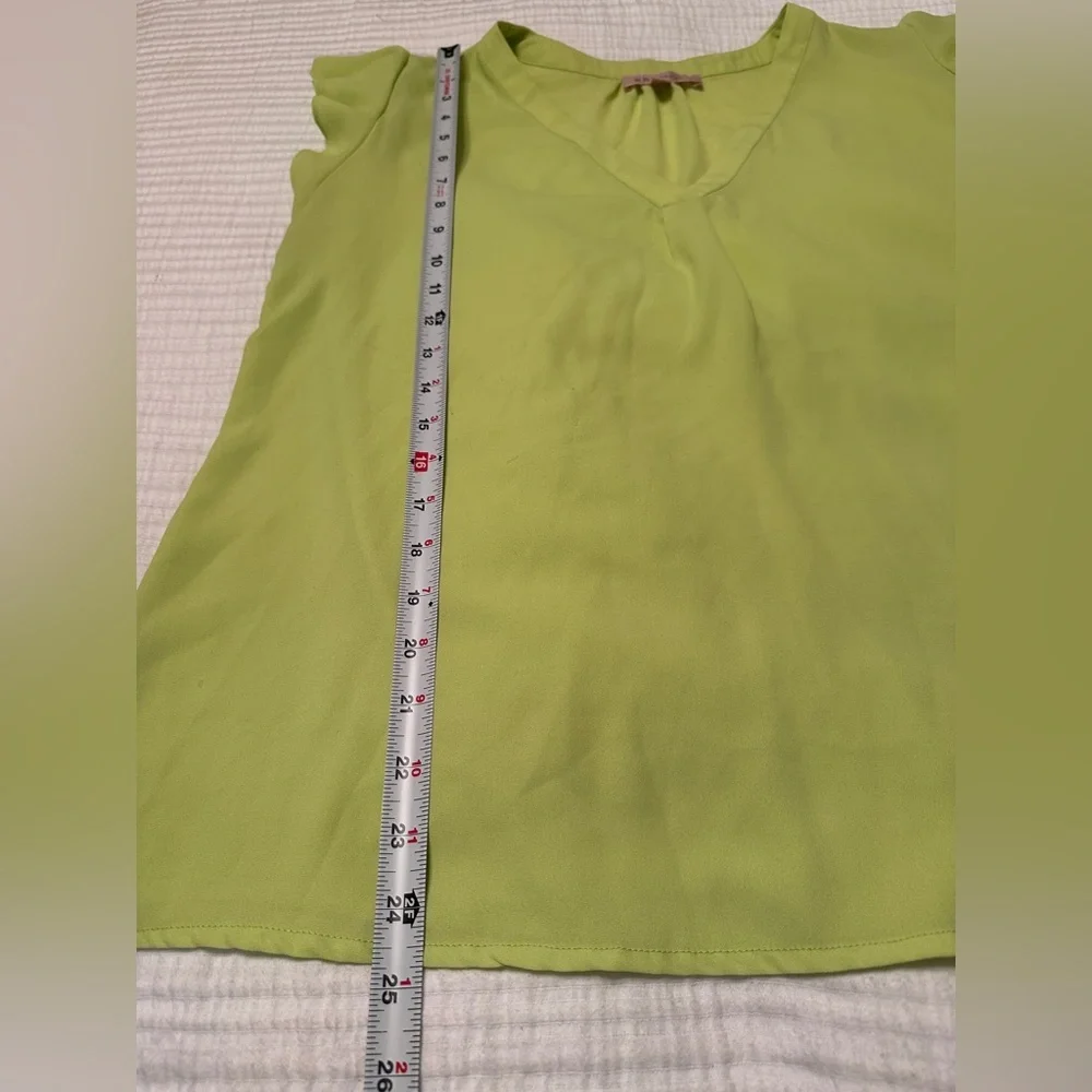 Philosophy Ruffle Short Sleeve Blouse - Size L - Picture 10 of 10